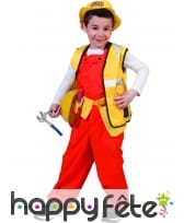 Déguisement ouvrier de chantier pour enfant