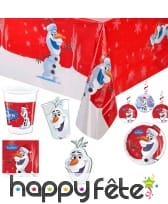 Déco Olaf pour table d'anniversaire