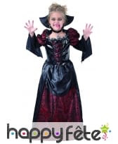 Déguisement petite comtesse vampire rouge et noir, image 1
