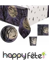 Déco pleine lune pour table de Halloween