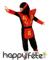 Déguisement petit ninja rouge avec larges épaules, image 1