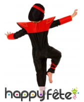 Déguisement petit ninja rouge avec larges épaules, image 2