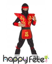 Déguisement petit ninja rouge avec larges épaules, image 3