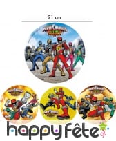 Disque Power Rangers de 21cm en azyme