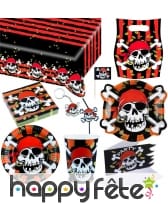 Décorations pirate tête de mort pour anniversaire
