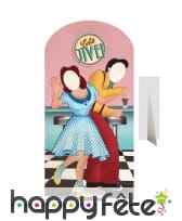 Double passe tête couple années 50 qui danse