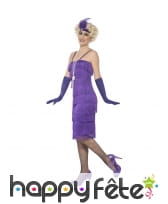 Déguisement robe charleston violette grande taille, image 1