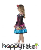 Déguisement robe colorée jour des morts pour fille, image 1