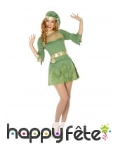 Déguisement robe courte de femme elfe