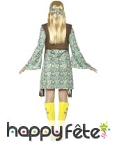 Déguisement robe courte hippie motifs années 80, image 1