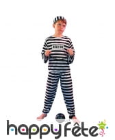 Déguisement rayé de prisonnier pour enfant