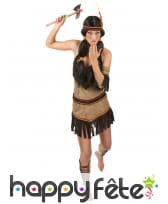 Déguisement robe d'indienne dos nu à franges, image 1