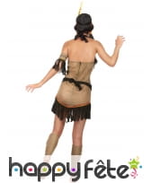 Déguisement robe d'indienne dos nu à franges, image 3