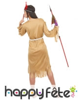 Déguisement robe d'indienne marron pour femme, image 3