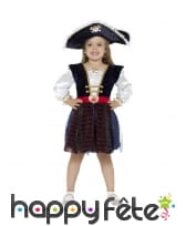 Déguisement robe de capitaine pirate pour fillette