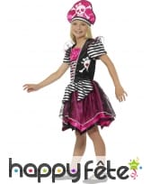 Déguisement robe de piratesse girly pour enfant, image 2