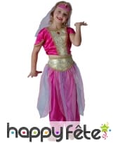 Déguisement rose de petite danseuse orientale