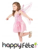 Déguisement rose de petite fée avec voilage, image 1