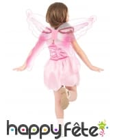 Déguisement rose de petite fée avec voilage, image 2