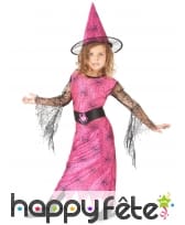 Déguisement rose de sorcière araignée pour enfant, image 1