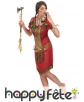 Déguisement rouge d'indienne pour femme, image 1
