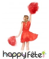 Déguisement rouge de pompom girl pour femme, image 2