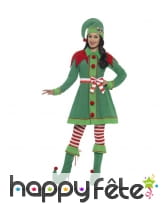 Déguisement robe Elf de Noël pour femme