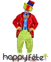 Déguisement rouge et jaune de clown, image 3