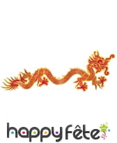 Dragon rouge et doré décoratif, mural