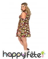 Déguisement robe hippie fleurie grande taille, image 1