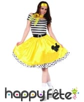 Déguisement robe jaune style années 50, image 3