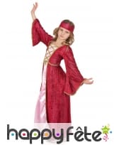 Déguisement robe médiévale rose pour fille, image 1