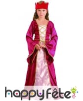 Déguisement robe médiévale rose pour fille, image 3