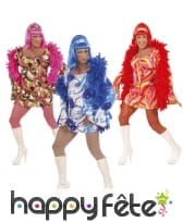 Déguisement robe motifs disco colorés pour homme