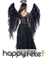 Déguisement robe noire d'ange déchue, image 1