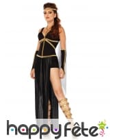Déguisement robe noire dorée grecque