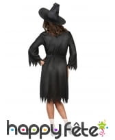 Déguisement robe noire unie mi-courte de sorcière, image 3