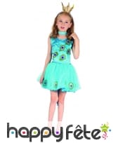 Déguisement robe paon bleue pour enfant, image 3
