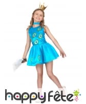 Déguisement robe paon bleue pour enfant