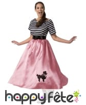 Déguisement robe rose années 50, image 3