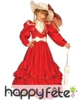 Déguisement robe rouge de marquise pour fillette