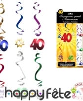 Décorations spirales d'anniversaire à suspendre, image 3