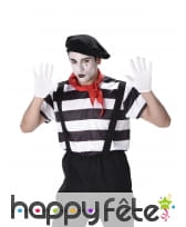 Déguisement salopette de mime pour homme, image 1