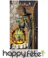 Decor sorcière et chaudron pour porte de 75/150 cm