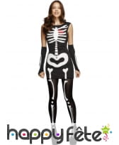 Déguisement squelette femme coeur