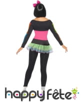 Déguisement squelette femme fluo, image 2