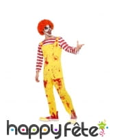 Déguisement salopette jaune de clown tueur, image 1