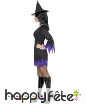 Déguisement soricière noir mauve sexy, image 1