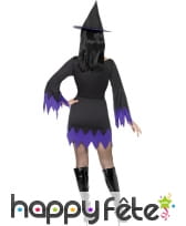 Déguisement soricière noir mauve sexy, image 2