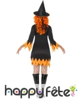 Déguisement sorcière orange femme sexy, image 2